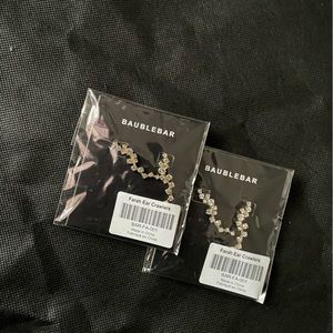 Bauble Bar earrings (2 pairs) Farrah ear crawlers New